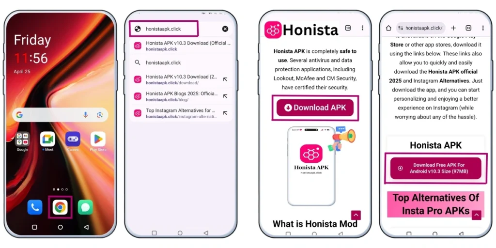 Downloading Honista APK
